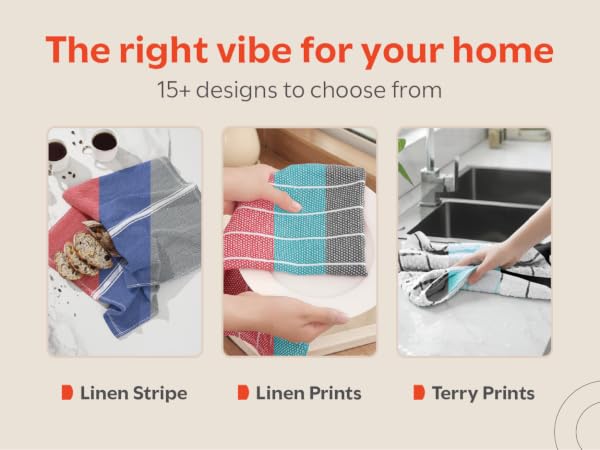 dish towels for kitchen in 15+ colors