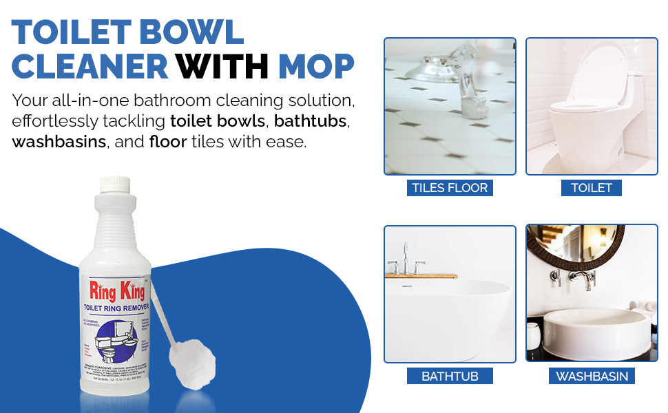 Toilet mop and Ring King Toilet Ring Remover