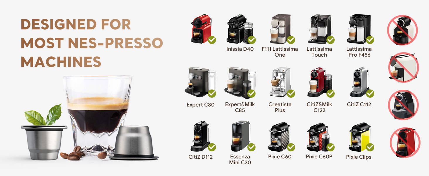 Reusable Coffee Pods Compatible with Nespresso
