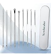 Newbealer 9-Piece Nose Face Acne Removal Tool , Acne Extractor Acne Removal Set for Spot Removal,...