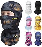 SAITAG Kids Balaclava Ski Mask Winter Warm Fleece Full Face Mask for Boys Girls, Cold Weather Gea...
