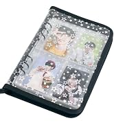 A5 Kpop Photocard Binder with 25 Inner Pages 4-Pocket Card Pages, 6 Ring A5 Binder Card Collector...