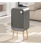 ELPHECO Stainless Steel Kitchen Trash Can 5.5 Gallon Brushed Stainless Steel Motion Sensor Trash ...
