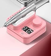 Professional Nail Drill, Brushless 40,000RPM Electric Nail Buffer Salon | Vibration-free & Low No...
