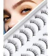 Onlyall Natural Lashes Wispy Eyelashes Natural Look False Lashes Mink False Eyelashes Volume Lash...