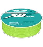 TRUSCEND X8 Braided Fishing Line, Durable and Valuable PE Braid Line for Professional, More Thinn...