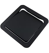 Antrader Square Trash and Waste Chute Lid Built-in Countertop,Black,1Pcs | Recessed Countertop Fl...