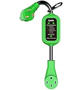 EyGde 30 Amp to 50 Amp RV Adapter with Surge Protector 5000 Joules, NEMA TT-30P to NEMA 14-50R El...