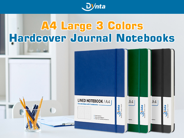 Dynta 3 Pack A4 Large Hardcover Journals