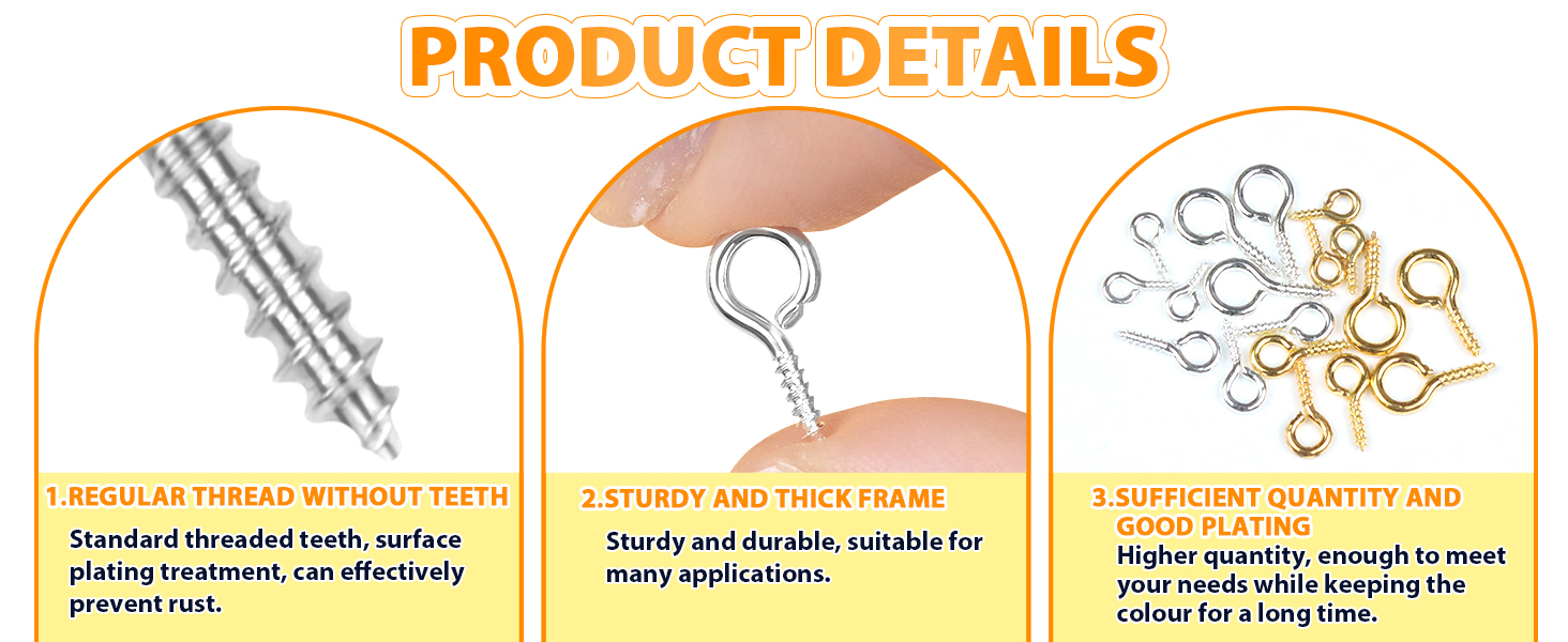 Small Screw Eye Pins