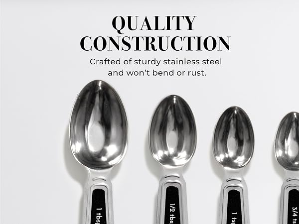 Black - Silver - Magnetic Spoons