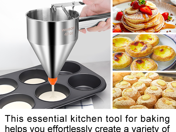 stainless pancake batter dispenser,stainless steel batter dispenser,pancake maker