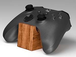 Solid Walnut Wood Headphone Stand with Controller Holder|2-in-1 Gaming Desk Organizer|for PS5