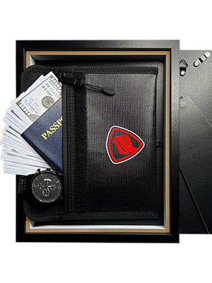 Photo Picture Frame Diversion Safe Fireproof Money Bag Mini Safe Box Hidden Secret Compartment Herb