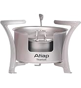 ATiAP Wood Burning Alcohol Stove Titanium Portable Grill Stove with Carring Bag Lightweight for P...