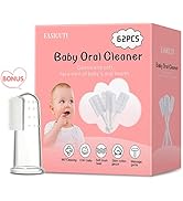 EASICUTI 62PCS Baby Tongue Cleaner, Baby Oral Cleaner Newborn Baby Toothbrush,Disposable Infant T...