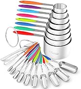 Measuring Cups and Spoons - Wildone Stainless Steel 20 Piece Stackable Set, Includes 8 Measuring ...