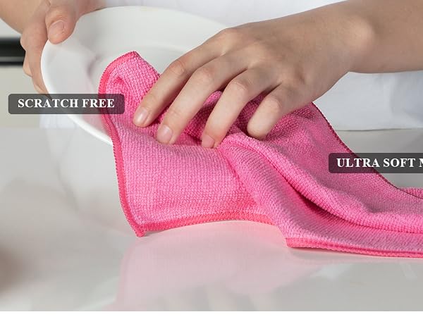 MR.SIGA kitchen dish cloths for washing dishes,microfiber kitchen rags for counter house