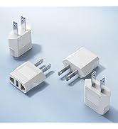 European to US Plug Adapter, SUPERDANNY EU to US Plug Adapter Converts 2-Prong Type A for Pluggin...