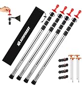Tarp Poles Heavy Duty Adjustable, AVOFOREST Aviation Aluminum 8.7FT Telescoping Tent Poles with P...
