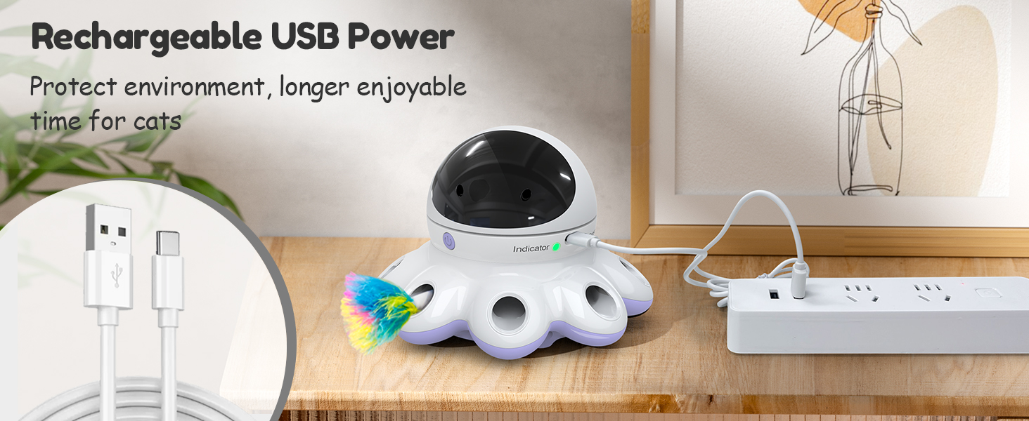 Electronic Cat Feather Kitten Toy