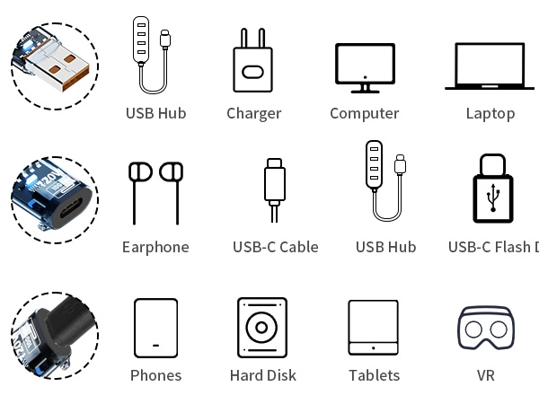 usb c female to usb male adapter