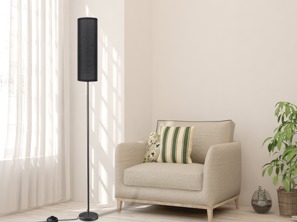 Frideko Floor Lamp with Black Lampshade