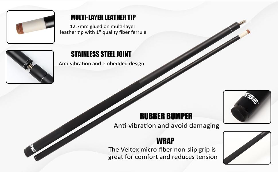 graphite pool cue sticks