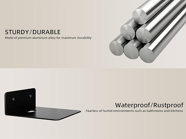 Mini wall shelf made of aluminum alloy