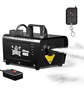 XWSTGEQ Fog Smoke Machine, 500 Watt Portable Smoke Machine with Wireless & Wired Remote Control f...
