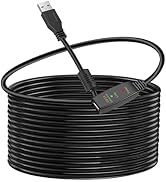 LDKCOK 30FT Active USB Extension Cable 2.0 Male to Female with A Extension chipset Signal Booster...