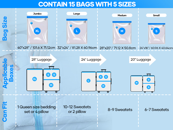 storage bags vacuum sealed