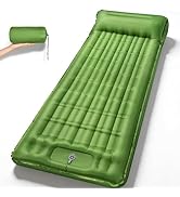 Oramoose Sleeping Pad for Camping, 4.7" Thick Inflatable Sleeping Mat with 8 in Pillows & Built-i...