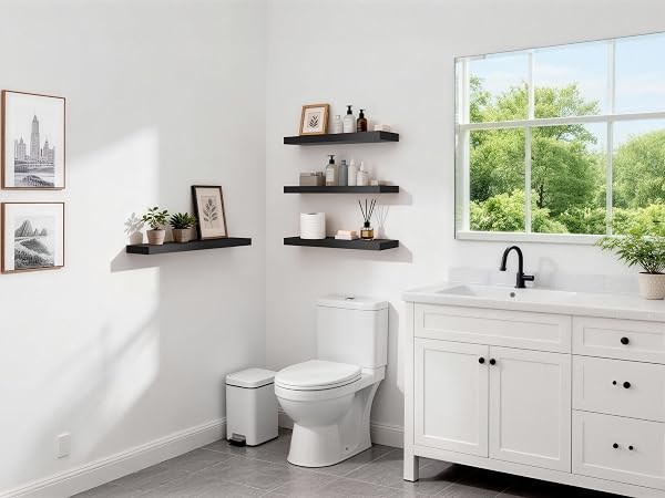 floating bathroom shelves