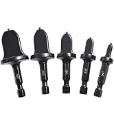HVAC Copper Tube Flaring Tool 5PC Drill Bit Set, Copper Pipe Expander Bit for Air Conditioner Rep...