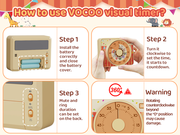 How to Use VOCOO Visual Timer?