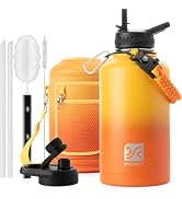 DYSANKY Insulated Water Bottle 64oz- Multiple Insulation Vacuum Sealed Thermos- Portable Sports H...