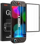 VOYEE Screen Protector for 2025 Switch 2, 7.9 Inch Tempered Glass 3 Packs, 9H Hardness Anti Scrat...