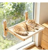 LuLu's World Large Cat Window Perch for Cats Inside - Foldable Solid Cat Hammock with Ultra-Thick...