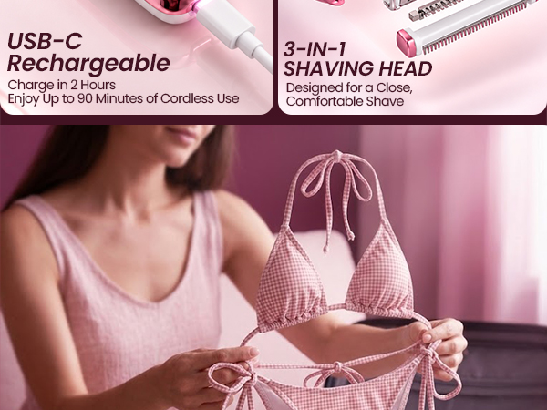 Beanify Wet & Dry Electric Razor for Women Men