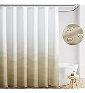 jinchan Ombre Taupe Ocean Wave Shower Curtain Waterproof Fabric Shower Curtains for Bathroom Grad...