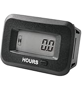 Yooreal AC/DC 5-277V Digital OEM Hour Meter Gauge, Regular Maintenance Alert,Works on Various of ...