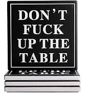 wonlex Ceramic Coasters Absorbent for Drinks, Coaster with Cork Back for Family and Friends, 4 Pa...
