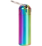 VTAR Pill Organizers, Waterproof Single Chamber Stainless Steel Travel Small Pill Box, Keychain P...