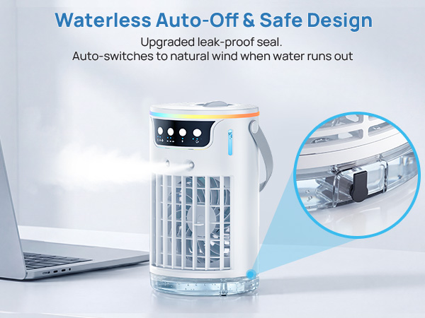 Quiet bedroom fans that blow cold air like AC switch to natural wind when empty