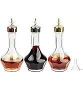 USEAMIE Bitters Bottle Set of 3, Glass Dasher Bottle 1.7oz, Decorative Professional Bar Tool for ...