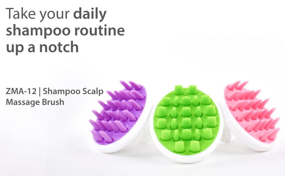 Zyllion Scalp Massager Brush Shampoo Dandruff Scrubber Exfoliator