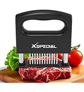 XSpecial Mini-Deluxe Meat Tenderizer - 48 Blade Stainless Steel Needle Tenderizer for Steak & Chi...