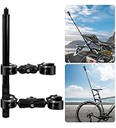 Kalofaye Motorcycle Bike Handlebar Double clamp Mount with Invisible Selfie Stick for Riding Trac...
