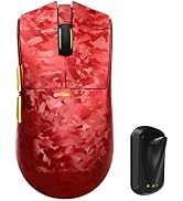 ATTACK SHARK X11 Ultra 8K Carbon Fiber Tri Mode Wireless Gaming Mouse-Red | 42000 DPI-PAW3950 MAX...